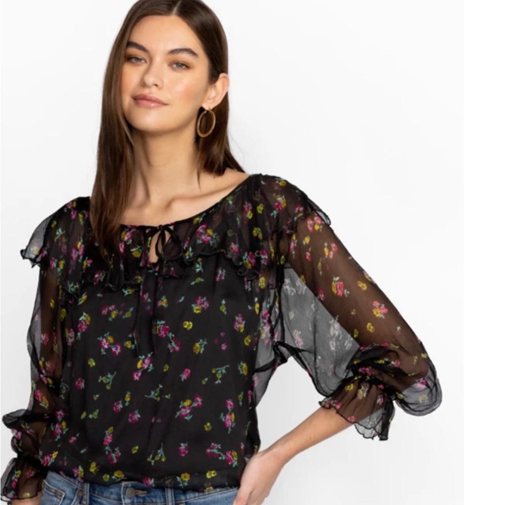 NWT Johnny Was FERNANDA PEASANT BLOUSE Large